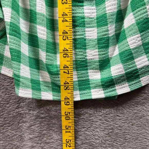 Cato Women Dress Gingham Ruffle Smocked Pockets Sundress Green White 18/20 J199 - Picture 10 of 13